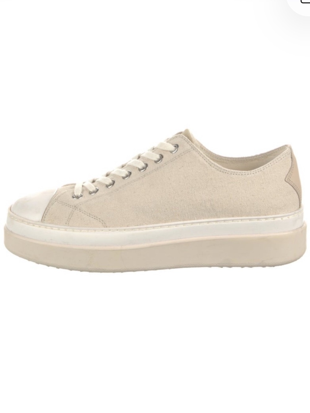 Isabel Marant Beige Canvas Platform Sneakers
